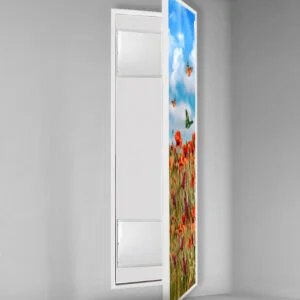 כיסוי ארון חשמל-פרחים ופרפים