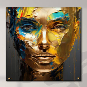 אישה עם פנים זהב