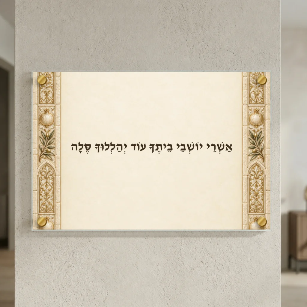 אשרי יושבי ביתך אור פנינה — landscape-gold; הדמיה