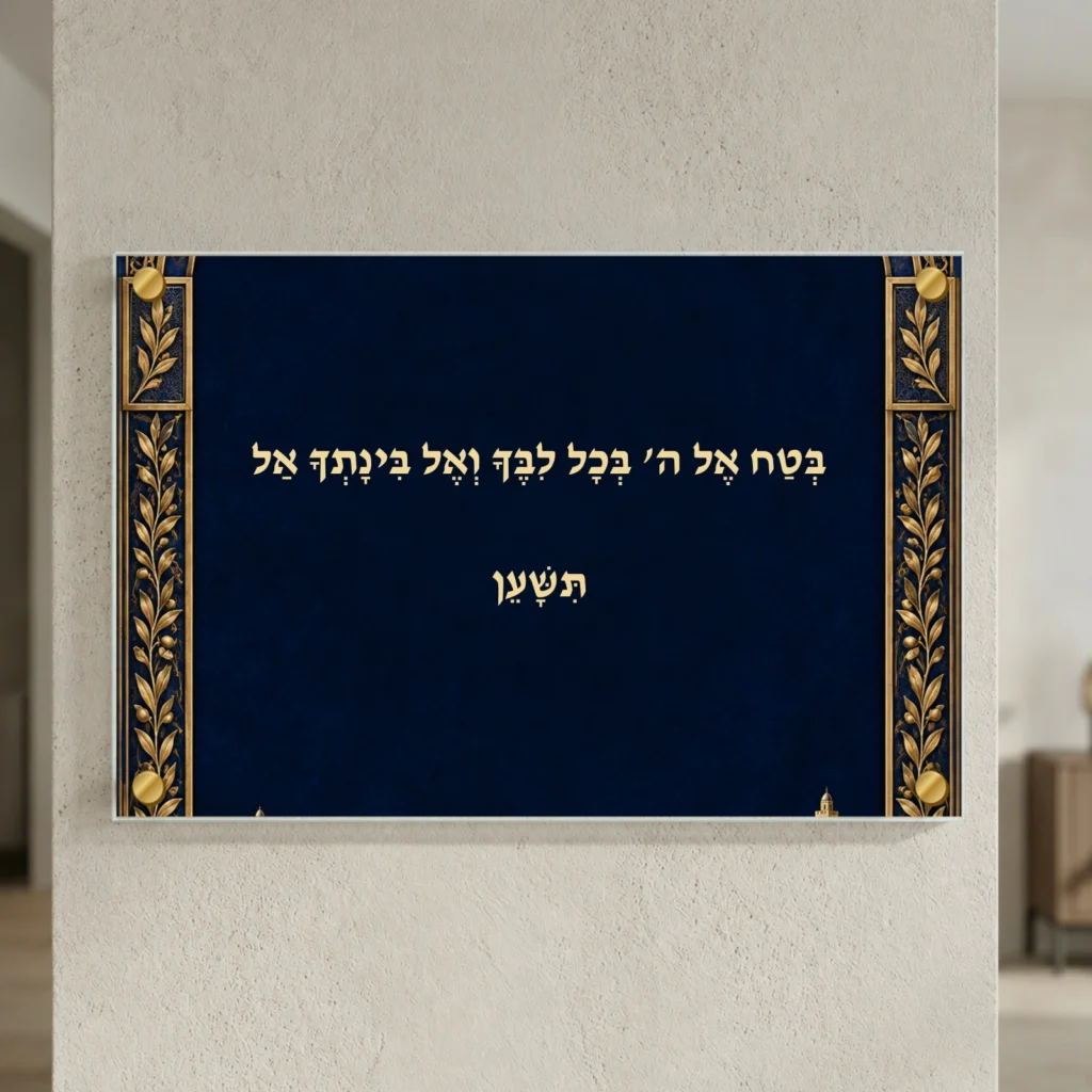 בטח בה לב האמונה — landscape-gold; הדמיה