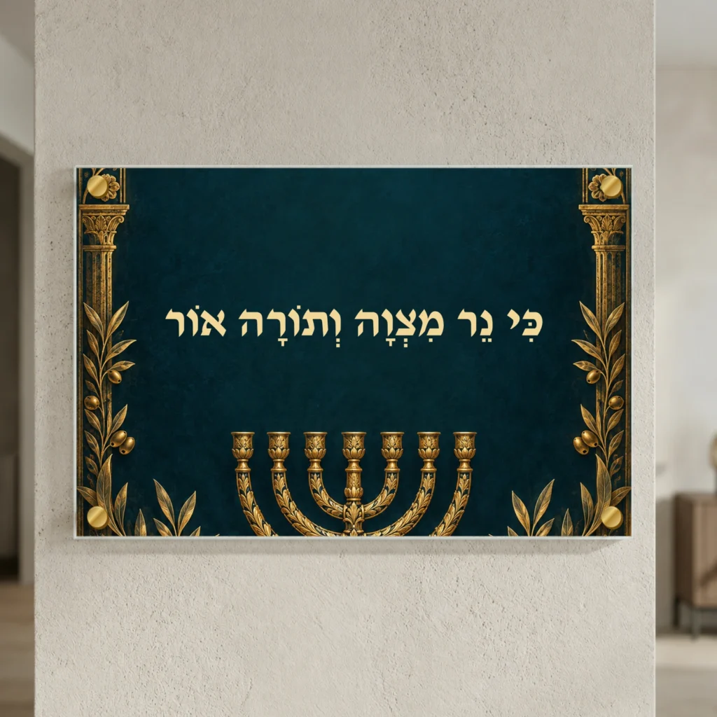 נר מצווה אור המנורה — landscape-gold; הדמיה