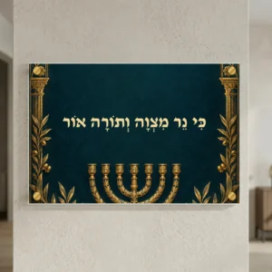 נר מצווה אור המנורה — landscape-gold; הדמיה