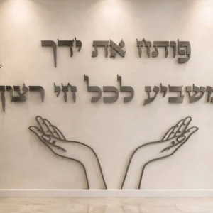 פותח את ידך אותיות — עבודה מקורית של WePrint