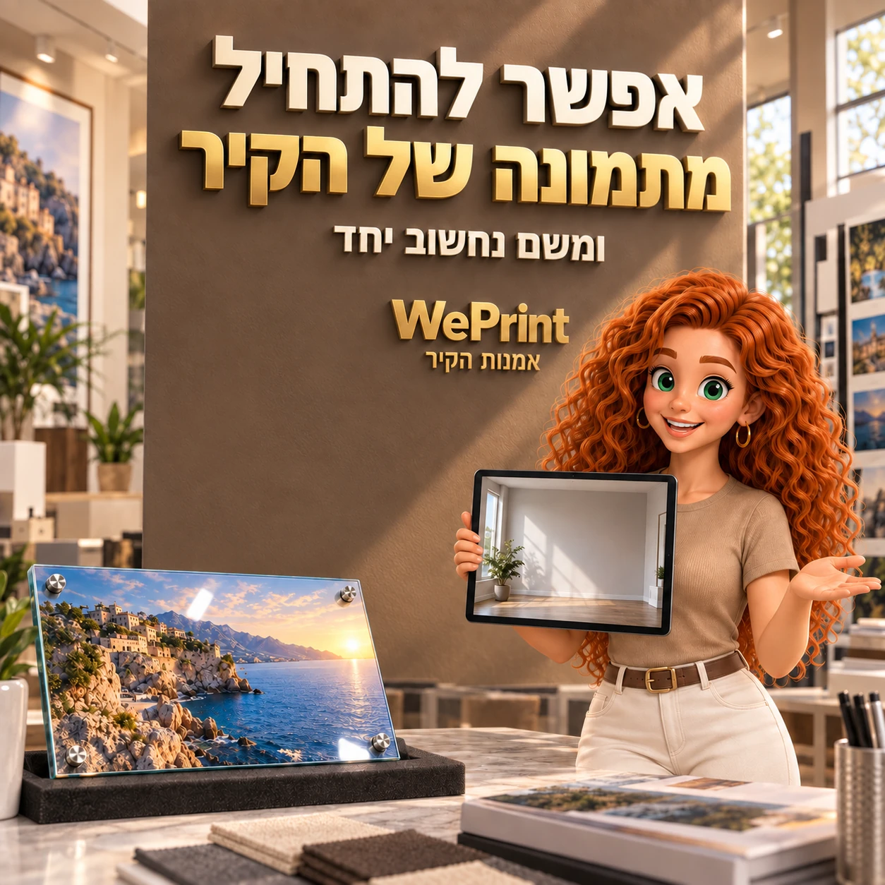 פרינטית: אפשר להתחיל מתמונה של הקיר, ומשם נחשוב יחד